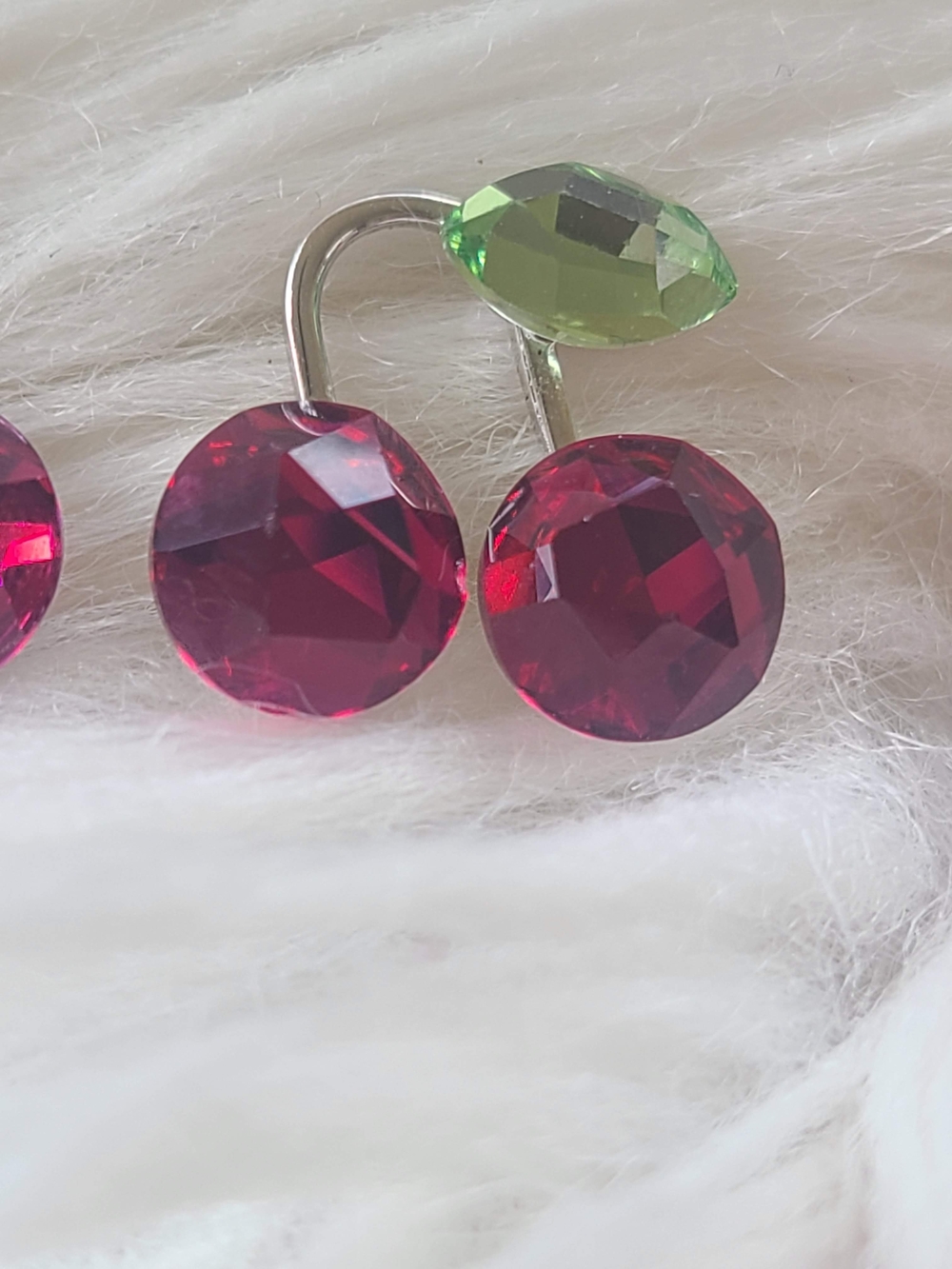 Swarovski Crystal Cherry Post Earrings - Good Condition - Picture 4 of 10